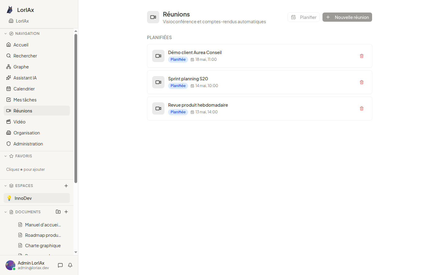 Visio LiveKit avec transcription Whisper et salles physiques
